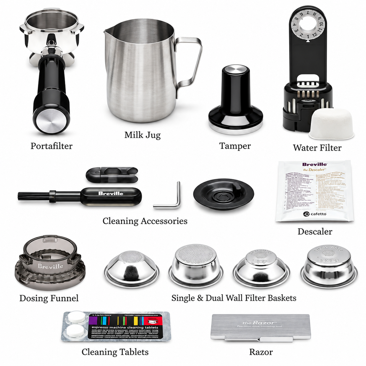 Breville Barista Express BES870BTR Espresso Machine – Black Truffle with Built-In Grinder