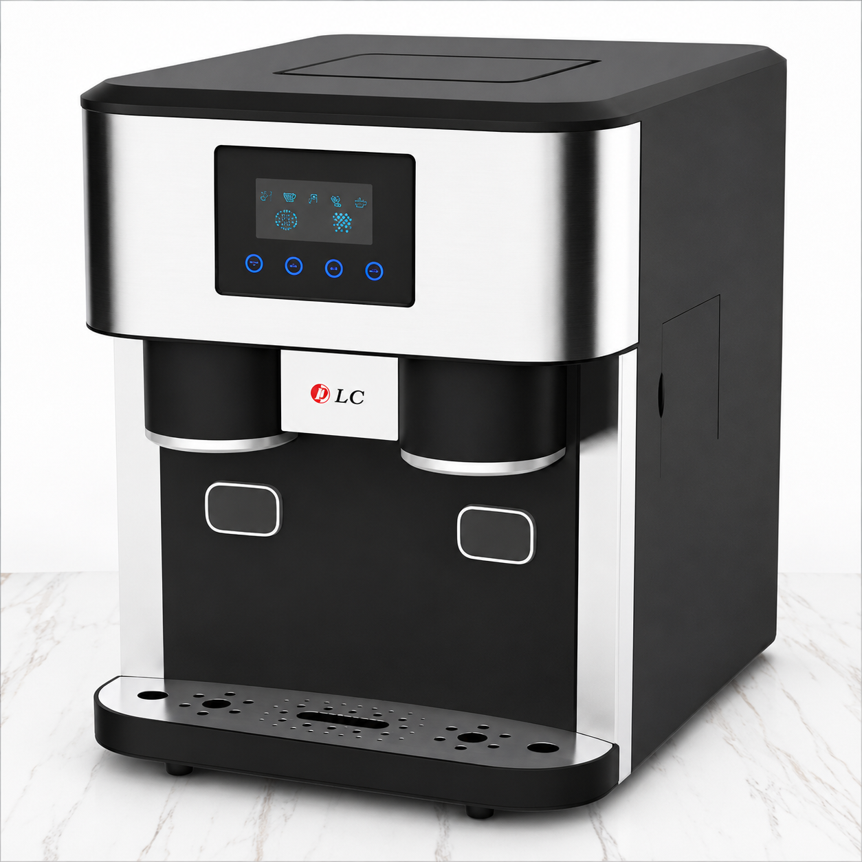 3-in-1 Ice Maker Machine – Fast Ice Cubes, Crushed Ice & Cold Water – Built-in Water Dispenser 18KG/24H, 150W Portable Automatic Ice Maker for Home, Office & Party | DLC-37563
