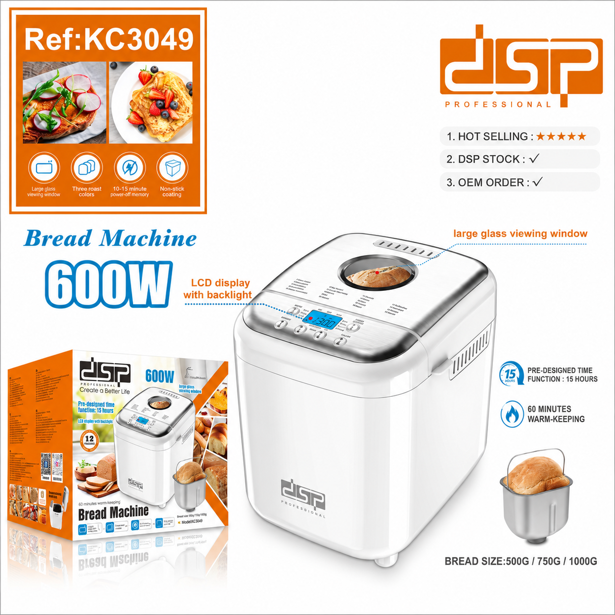 DSP KC3049 Bread Making Machine