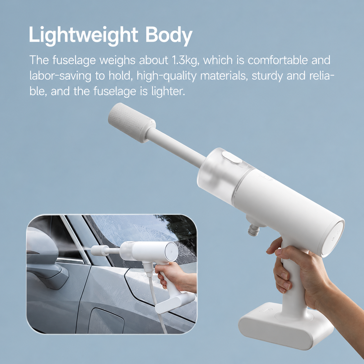 Xiaomi Mijia Wireless High Pressure Car Washer | Cordless Portable Pressure Washer with 2000mAh Rechargeable Battery & Type-C Charging | White