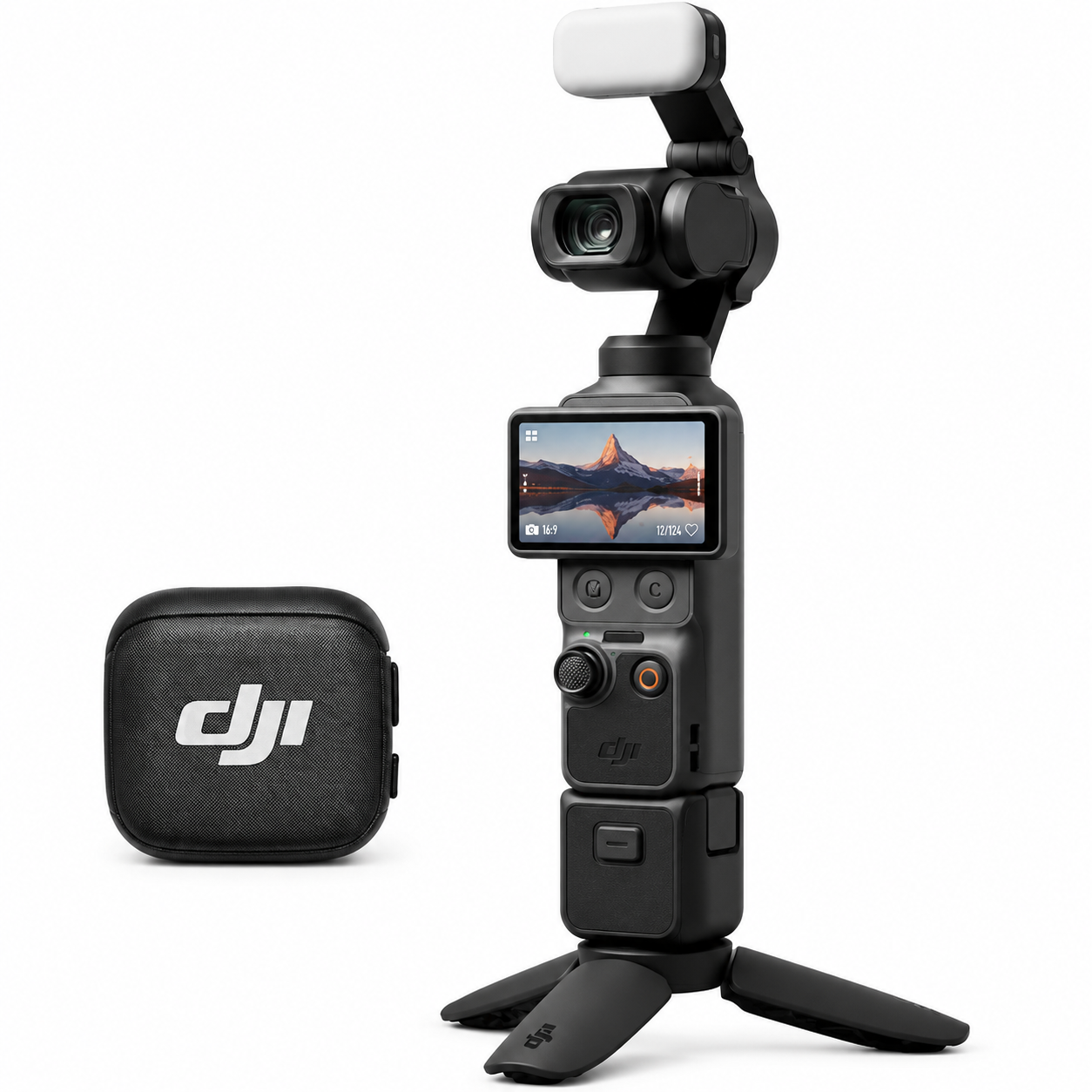 DJI Osmo Pocket 4 Creator Combo, Pocket Gimbal Vlog Camera, 1″ CMOS & 4K/240fps, 3-Axis, 2× Lossless Zoom, 107GB Built-in Storage, Mic 3 Transmitter, Osmo Mini Tripod. (DJI Osmo Pocket 4 Combo)