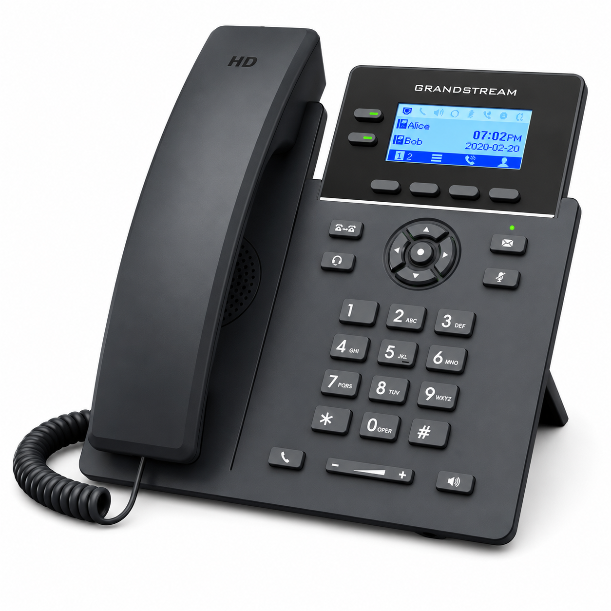 Grandstream Ne2rks GRP2602P IP Phone Black 2 lines LCD Wi-Fi