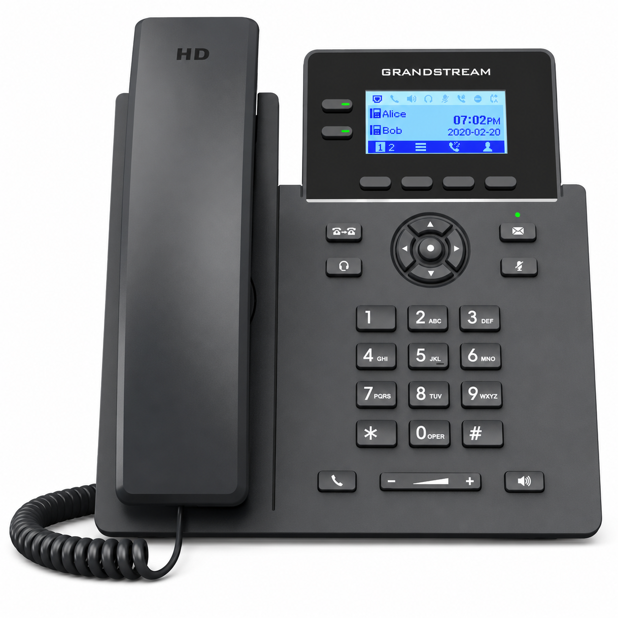 Grandstream Ne2rks GRP2602P IP Phone Black 2 lines LCD Wi-Fi