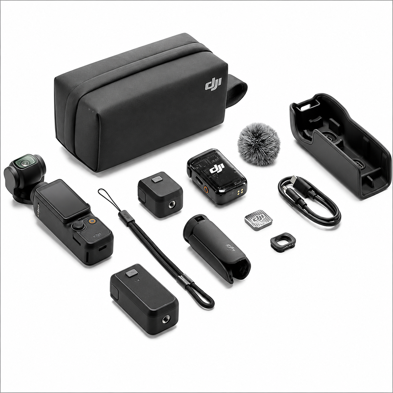 DJI Osmo Pocket 3 Creator Combo Kit: 4K/120fps Gimbal Camera with 1-Inch Sensor, ActiveTrack 6.0, DJI Mic 2, and Enhanced Stabilization