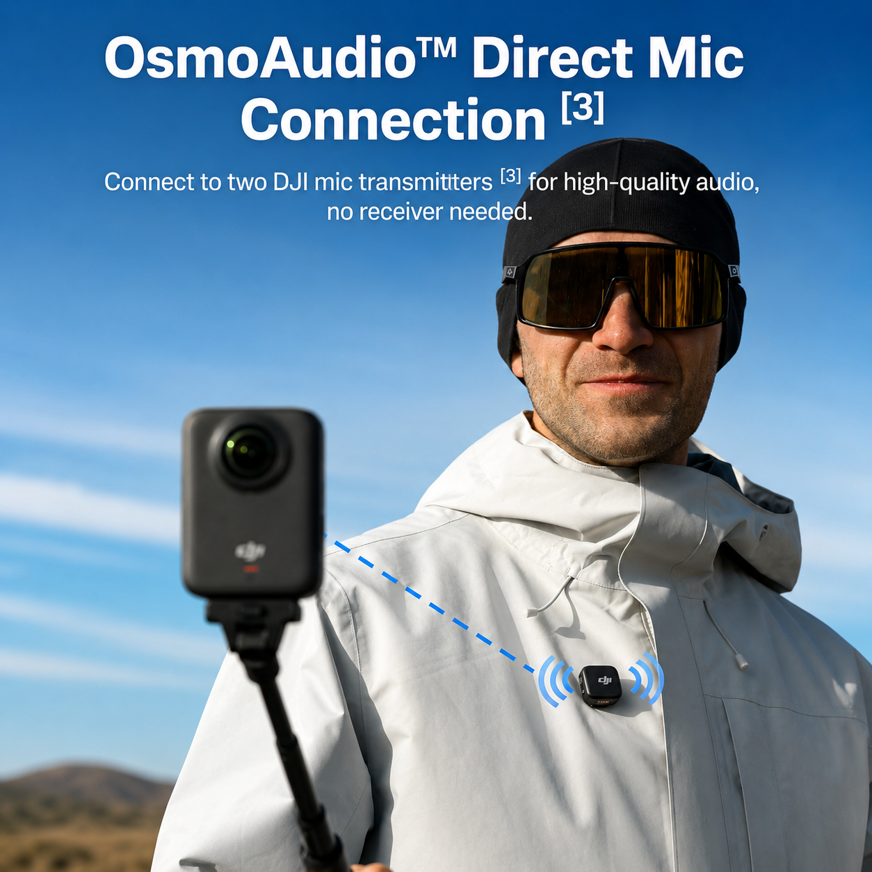 DJI Osmo 360 Adventure Combo - Waterproof 8K 360° Action Camera with 1-Inch Sensor, 128GB Built-in Storage, 100-Min 8K Recording, 4K/120fps & 170° Wide-Angle Video, with 3 Extreme Batteries (1950 mAh)