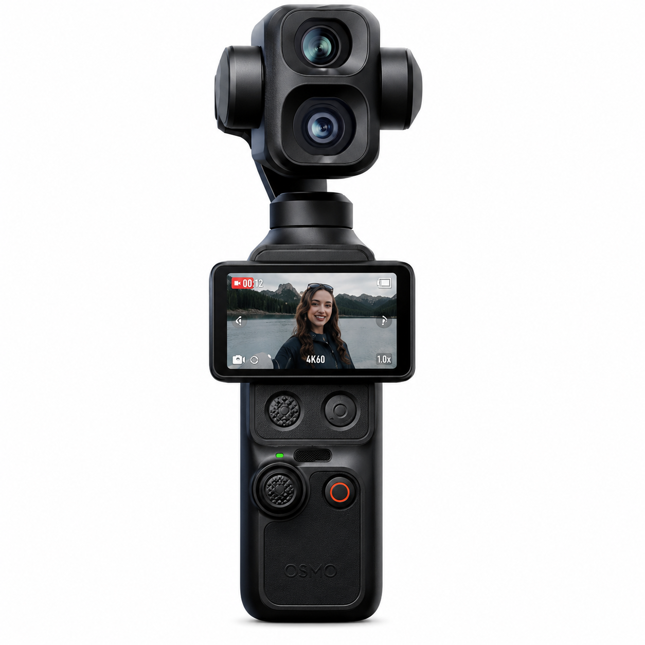 DJI Osmo Pocket 4P Standard Combo | 4K 3-Axis Gimbal Camera with Fill Light Handle, Carrying Pouch & USB-C Cable