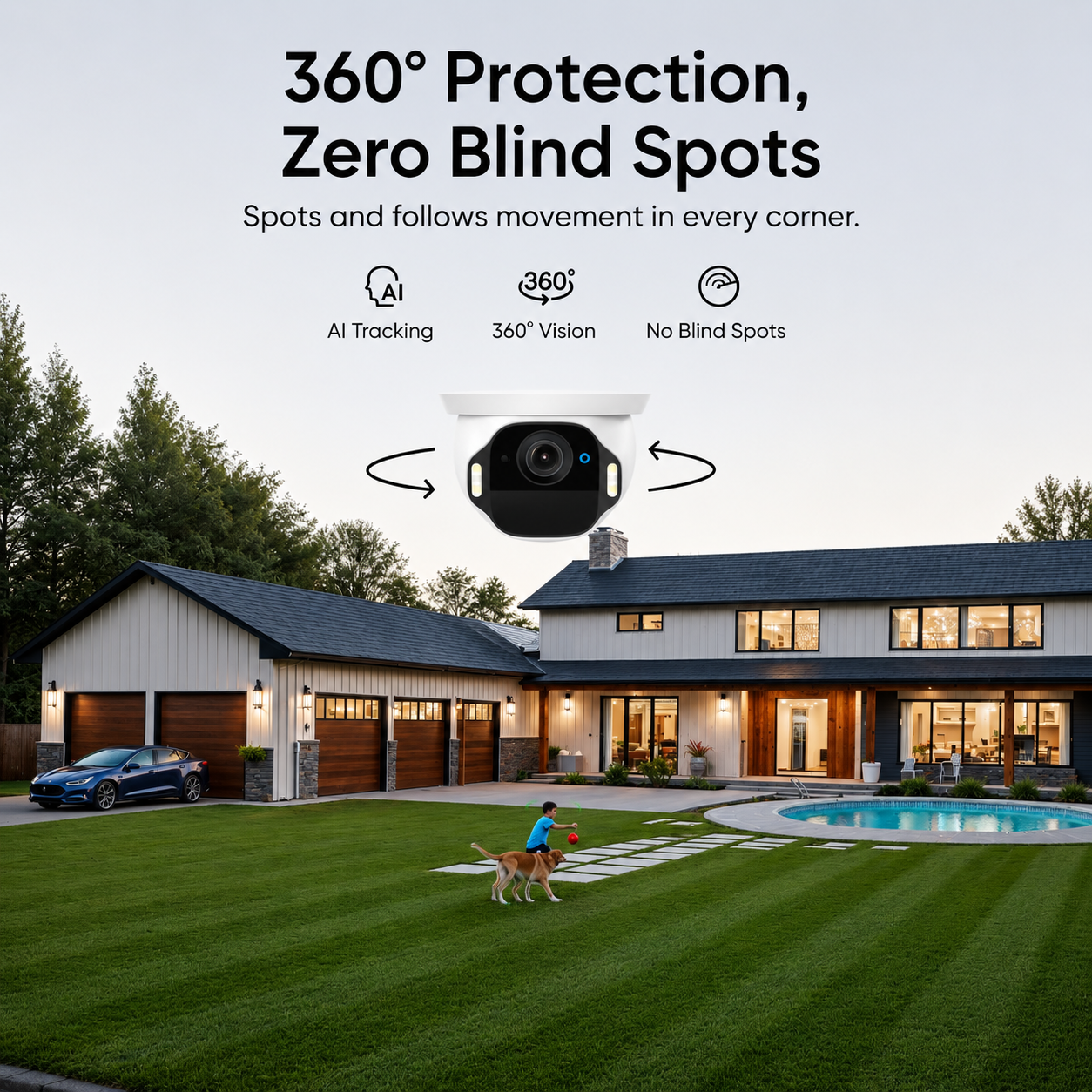 Eufy SoloCam E42 4K PTZ Security Camera | Solar Powered Outdoor Wi-Fi Camera with AI Detection, Spotlight & 360° Coverage