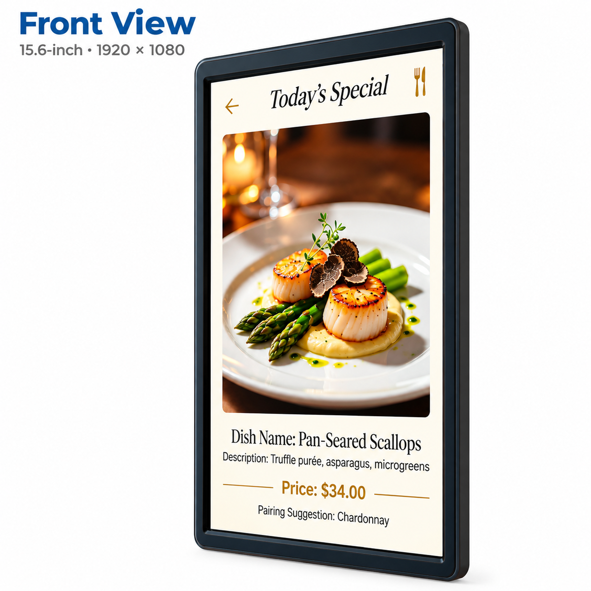E1-1560-B109 15.6-Inch Suspension-Mount Digital Signage Display
