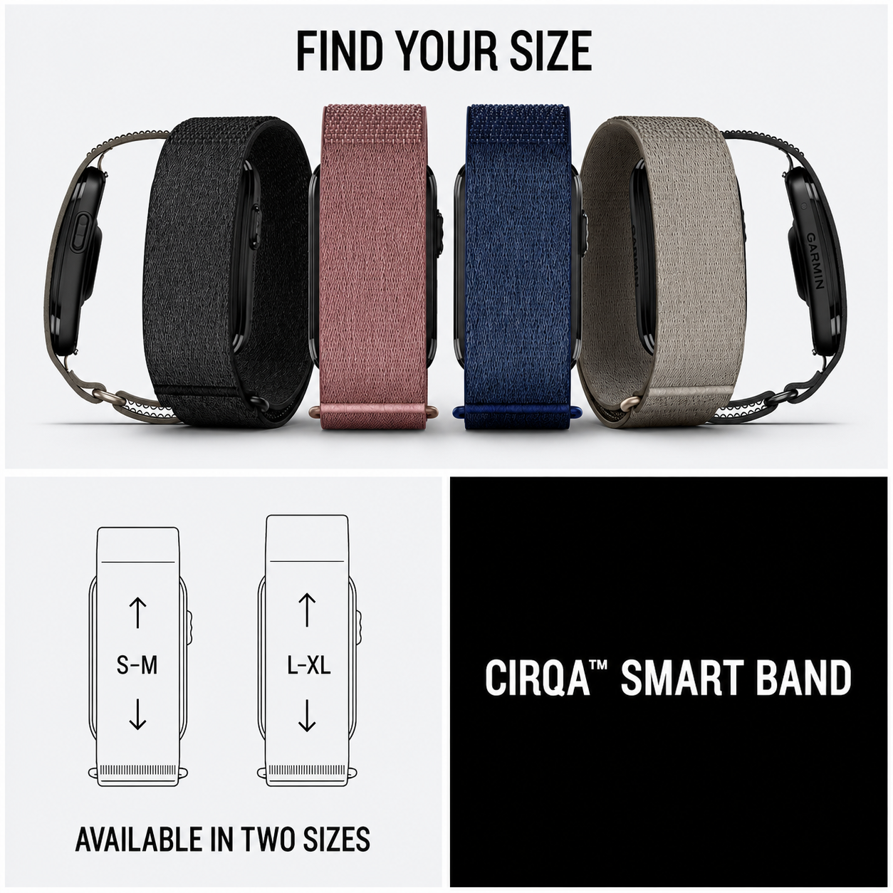 Garmin CIRQA Smart Band Captain Blue S/M – Screenless Health & Fitness Tracker