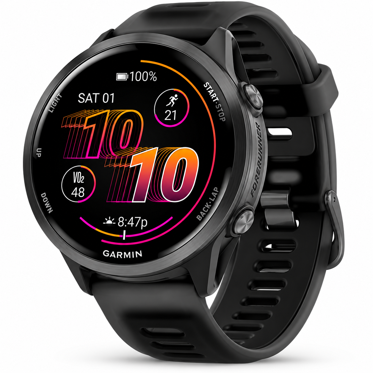 Garmin Forerunner 570 47mm GPS Running Smartwatch – Translucent Black