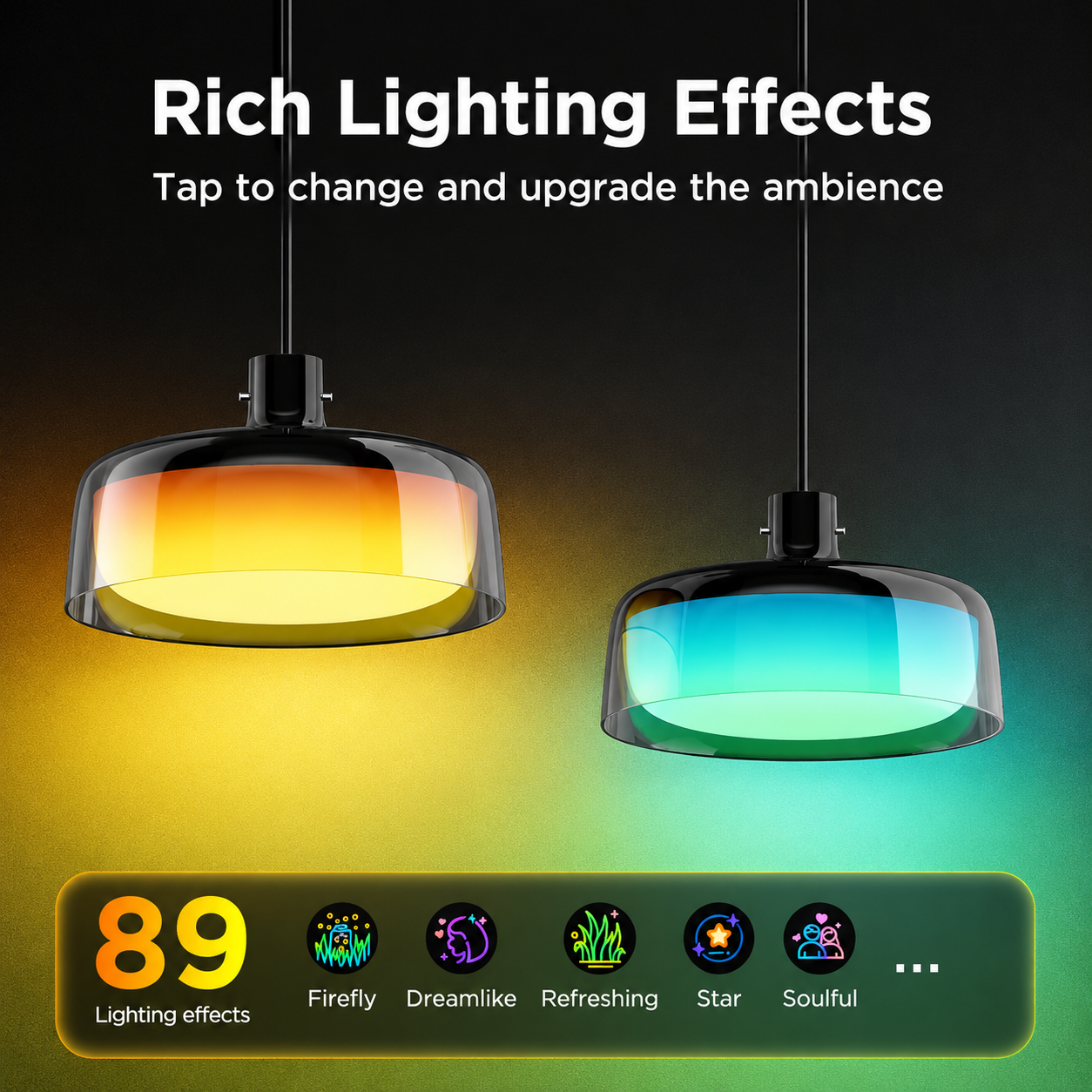 Govee Smart RGBIC Pendant Light for Kitchen Island | Matter Compatible LED Hanging Light, Alexa, Google Assistant, 1300LM Dimmable