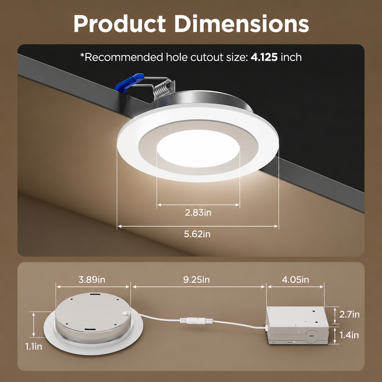 Govee Smart Recessed Lights Pro with Night Light | RGBWW LED Downlights with Matter, Alexa & Google Assistant