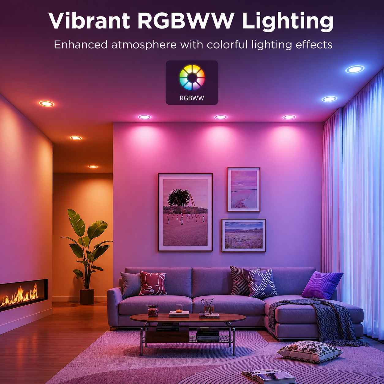 Govee Smart Recessed Lights Pro with Night Light | RGBWW LED Downlights with Matter, Alexa & Google Assistant