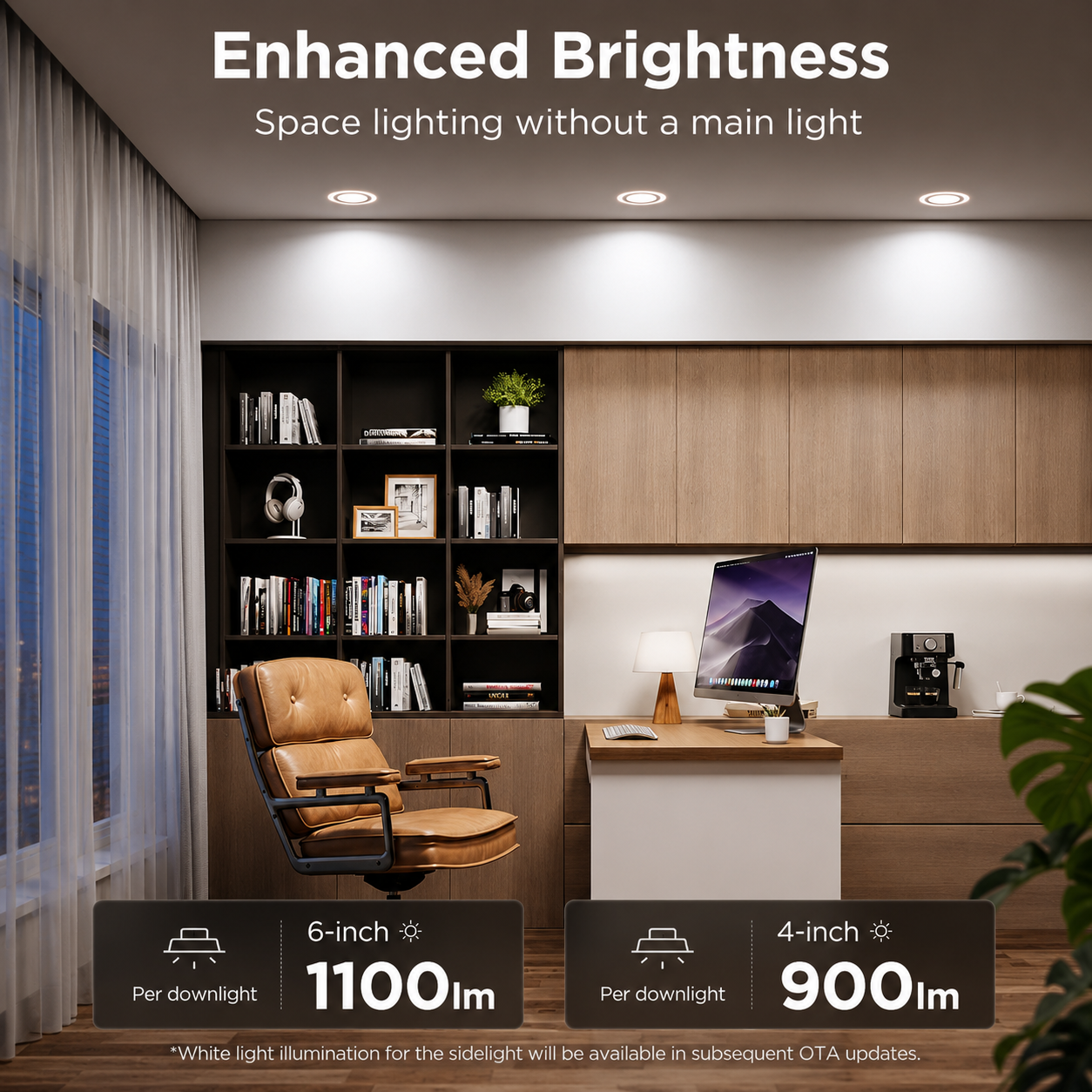 Govee Smart Recessed Lights Pro with Night Light | RGBWW LED Downlights with Matter, Alexa & Google Assistant