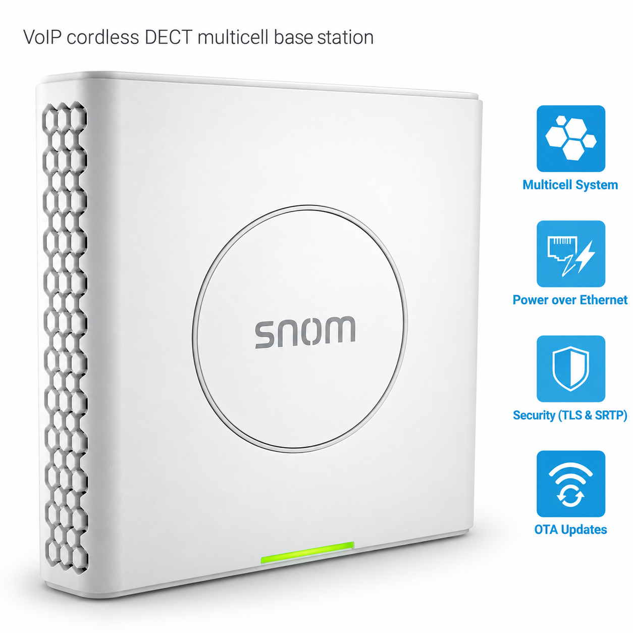 Snom M900 DECT Multicell Base Station – VoIP, PoE, TLS & Seamless Roaming