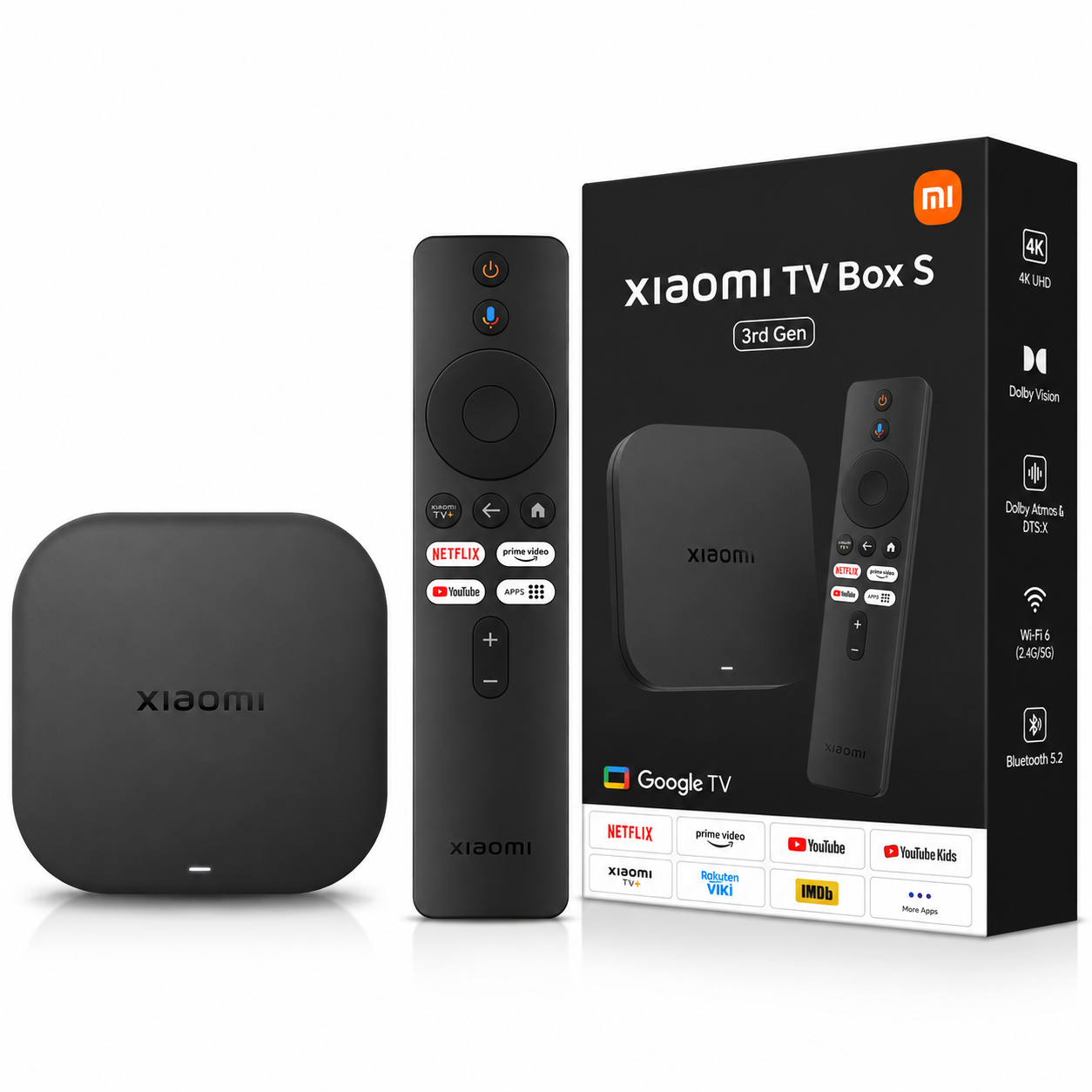 Xiaomi TV Box S 3rd Gen 4K UHD Streaming Media Player | Google TV, Dolby Vision, Dolby Atmos, Wi-Fi 6