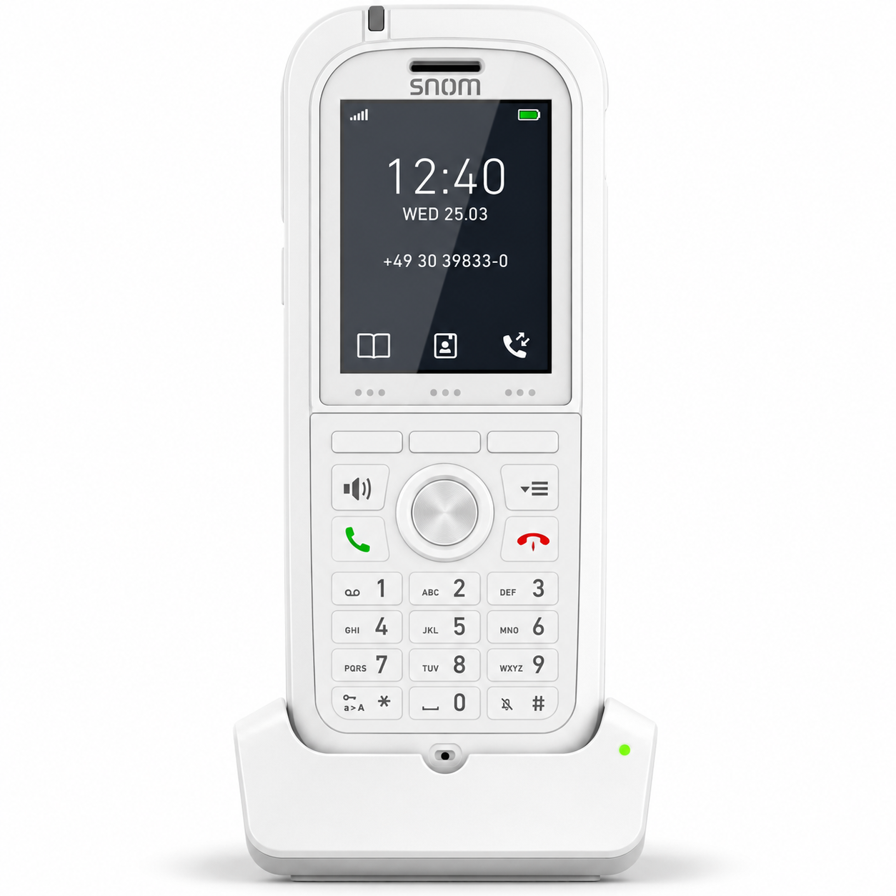 Snom M90 DECT Cordless Handset – IP65, Antibacterial, Alarm Button & Bluetooth